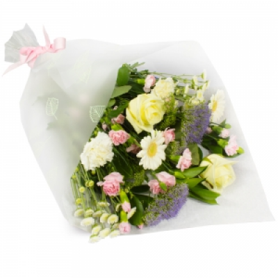 Summer Sky - Perfect for any occasion, this bouquet is a gorgeous collection of flowers including some blues and creams. Flowers will be professionally hand delivered by the local florist.
