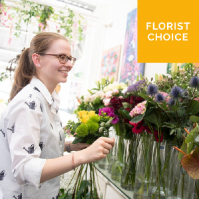 Florist Choice - Let the florist choose the most beautiful blooms of the day. Hand delivery made by the local florist to ensure the flowers are delivered in pristine condition. 
