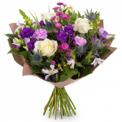 Cool Breeze - This classical stylish collection of flowers make this hand tied the perfect gift. Professionally arranged and delivered by a local florist. Available for same day delivery when ordered before 2pm.
