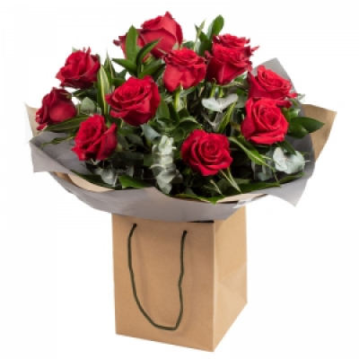 For My Sweetheart - 12 luxury red roses and fabulous foliage are the perfect way to say “I love you”. 
